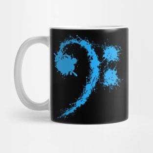 Bass Clef Blue - Cool Funny Music Lovers Gift Mug